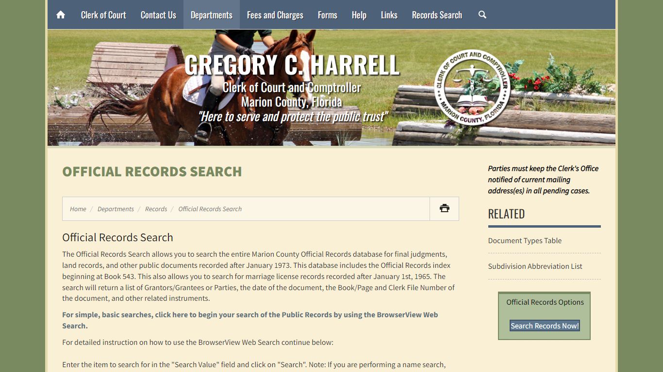 Official Records Search - Marion ... - Marion County Clerk